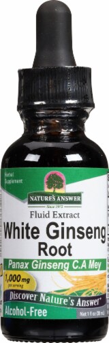 Nature's Answer Alcohol-Free White Ginseng Extract 1000mg Perspective: front