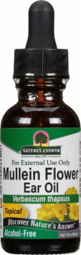 Nature's Answer Mullein Flower Ear Oil Perspective: front