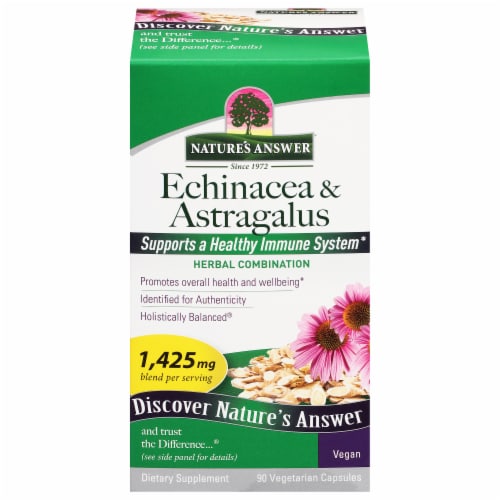 Nature's Answer Echinacea With Astragalus Herbal Blend Supplement Perspective: front