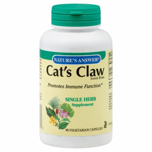 Nature's Answer Cat's Claw Inner Bark Vegetarian Capsules Perspective: front