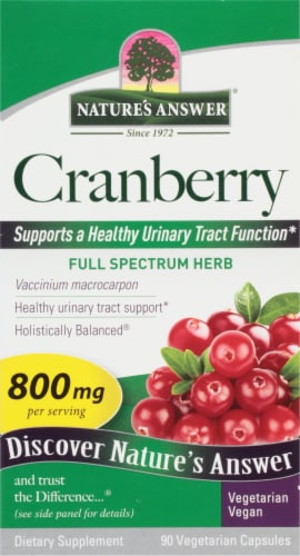 Nature's Answer Cranberry Fruit Vegetarian Capsules Perspective: front