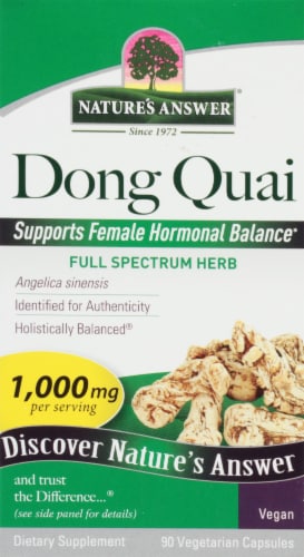 Nature's Answer Dong Quai Vegetarian Capsules Perspective: front