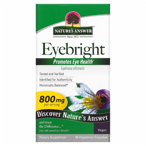 Nature's Answer® Eyebright Herbal Supplement Capsules 800mg Perspective: front