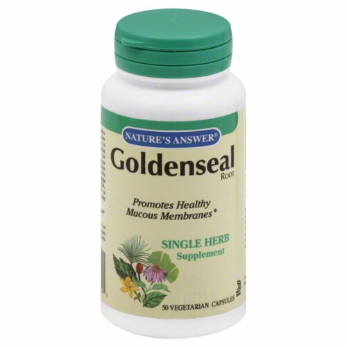 Nature's Answer Goldenseal Root Vegetarian Capsules Perspective: front
