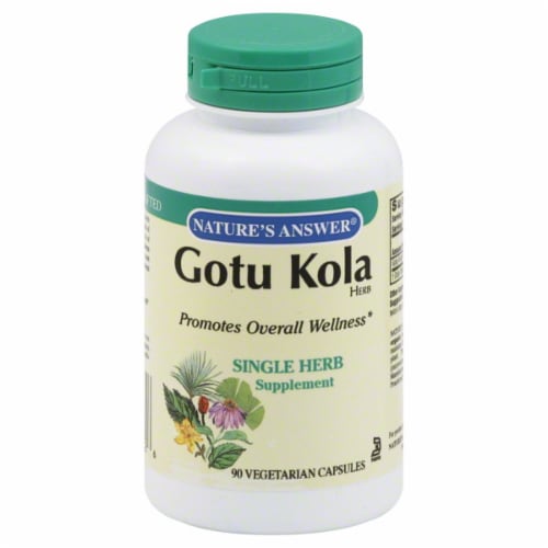 Nature's Answer Gotu Kola Vegetarian Capsules Perspective: front