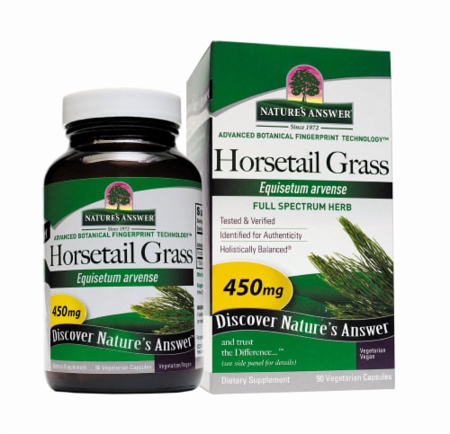 Nature's Answer Horsetail Grass Vegetarian Capsules 450mg Perspective: front