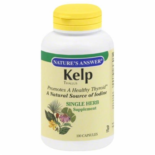 Nature's Answer Kelp Thallus Single Herb Supplement Perspective: front