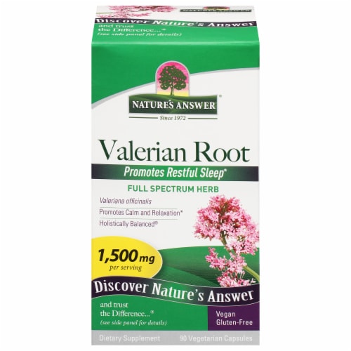 Nature's Answer Valerian Root Vegetarian Capsules Perspective: front