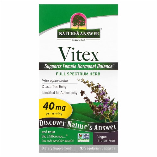 Vitex - 40mg by Natures Answer for Women - 90 Count Capsules Perspective: front
