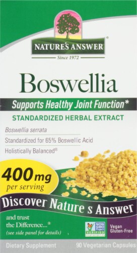 Nature's Answer Boswellia Vegan Standardized Herbal Supplement 400mg Perspective: front