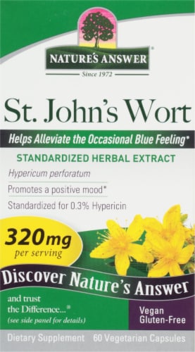 Nature's Answer® St. John's Wort Herb Extract Vegetarian Capsules 320 mg Perspective: front