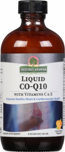 Nature's Answer Liquid Co-Q10 with Vitamin E & C Dietary Supplement Perspective: front