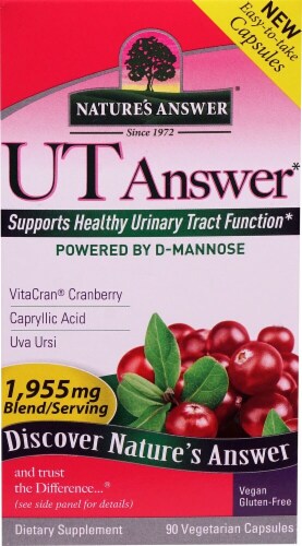 Nature's Answer UT Answer with D-Mannose Vegetarian Capsules 1955mg Perspective: front