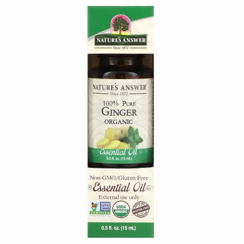 Nature's Answer 100% Pure Organic Essential Oil Ginger - 0.5 fl oz (15 ml) Perspective: front