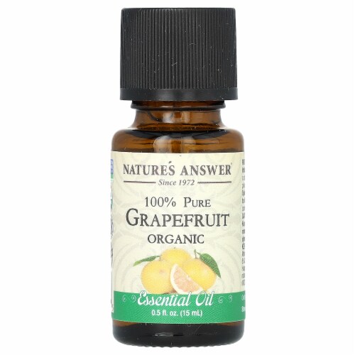 Nature's Answer 100% Pure Organic Essential Oil Grapefruit - 0.5 fl oz (15 ml) Perspective: front