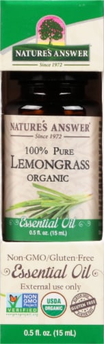 Nature's Answer Lemongrass Essential Oil Perspective: front