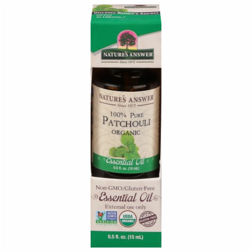 Nature's Answer Organic Patchouli Essential Oil Perspective: front