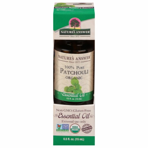 Nature's Answer Organic Patchouli Essential Oil Perspective: front