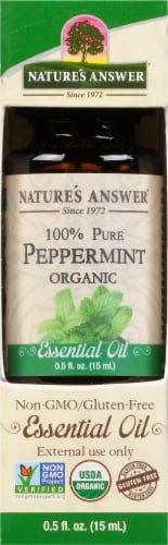 Nature's Answer Peppermint Essential Oil Perspective: front