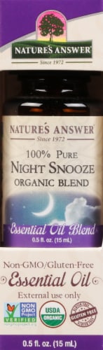 Nature's Answer Organic Night Snooze Essential Oil Perspective: front