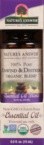 Nature's Answer Unwind & Destress Essential Oil Perspective: front