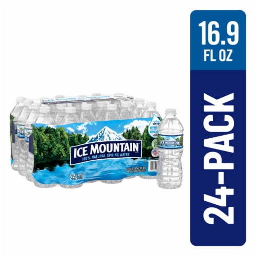 Ice Mountain 100% Natural Spring Bottled Water Perspective: front