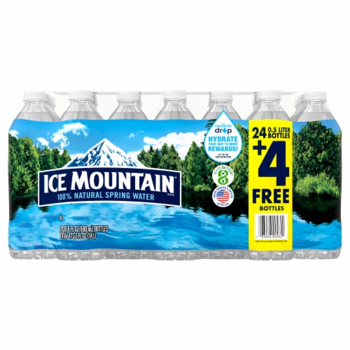 Ice Mountain® 100 Natural Spring Bottled Water, 28 bottles / 16.9 fl
