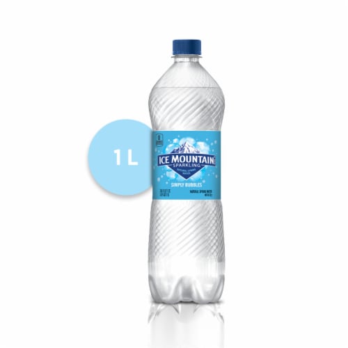 Ice Mountain Sparkling Bottled Water Perspective: front