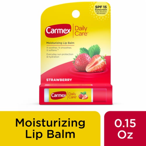 Carmex Daily Care™ Strawberry SPF Lip Balm Perspective: front