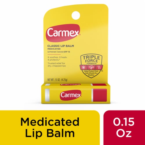 Carmex™ Medicated Lip Balm Stick SPF 15 Perspective: front