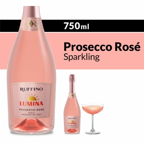 Ruffino Italian Prosecco Rosé Sparkling Wine Perspective: front