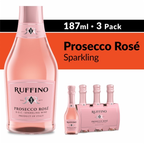 Ruffino Italian Prosecco Rosé Italian Sparkling Wine Perspective: front