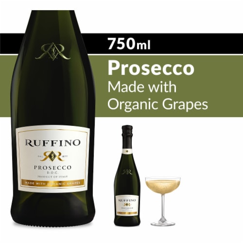 Ruffino Italian Prosecco DOC Made With Organic Grapes White Sparkling Wine