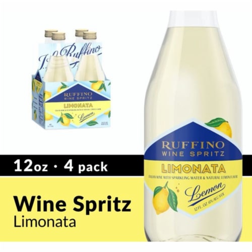 Ruffino Italian Wine Spritz Limonata Lemon White Sparkling Wine Spritzer Perspective: front