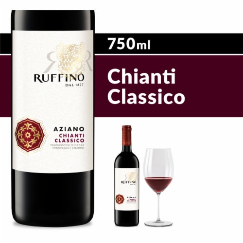Ruffino Italian Aziano Chianti Classico DOCG Sangiovese Red Blend Red Wine Perspective: front