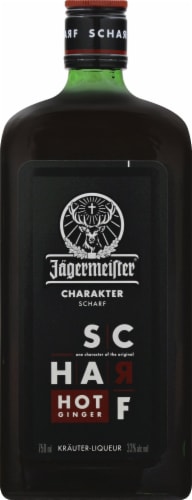 Jagermeister Charakter Scharf Hot Ginger Liqueur Perspective: front