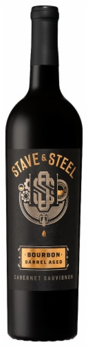 Stave & Steel Bourbon Barrel Aged Cabernet Sauvignon Red Wine Perspective: front