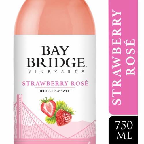 Bay Bridge Strawberry Rose Moscato Wine Perspective: front