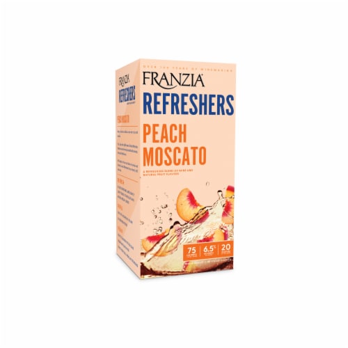 Franzia Refreshers Peach Moscato Flavored Wine Perspective: front