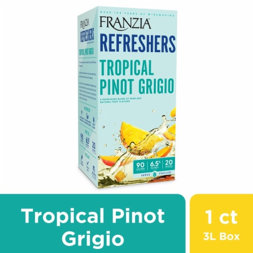 Franzia Refreshers Tropical Pino Grigo Box White Wine Perspective: front