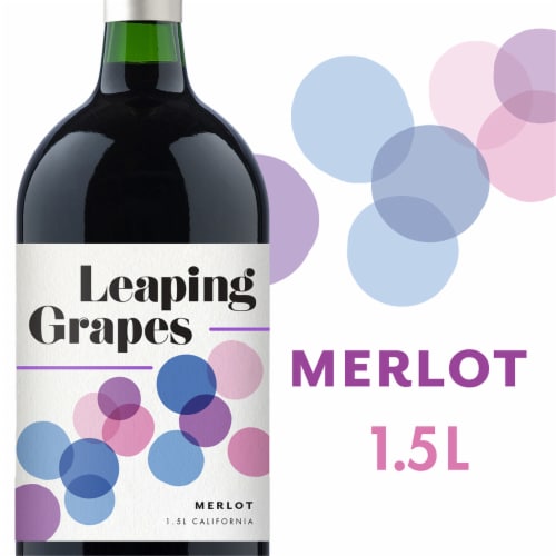 Leaping Grapes Merlot Red Wine Perspective: front