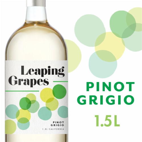 Leaping Grapes Pinot Grigio White Wine Perspective: front