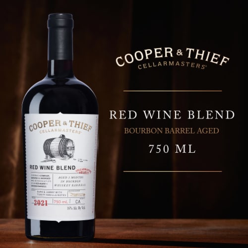 Cooper & Thief Red Blend Bourbon Barrel Aged California Wine Perspective: front