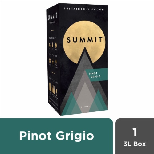 Summit Pinot Grigio California White Wine Box Perspective: front