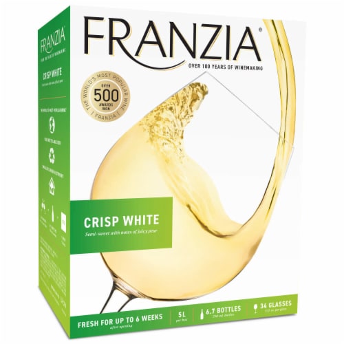 Franzia Crisp White Box Wine Perspective: front