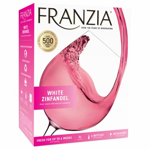 Franzia White Zinfandel Rose Wine Box Perspective: front