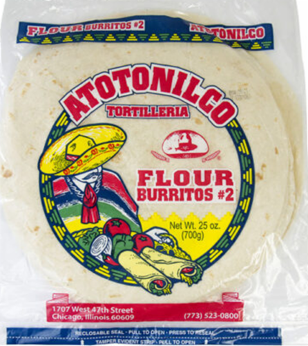 Atotonilco Tortilla Flour Burritos #2 Perspective: front
