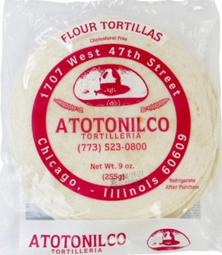 Atotonilco Flour Tortillas Perspective: front