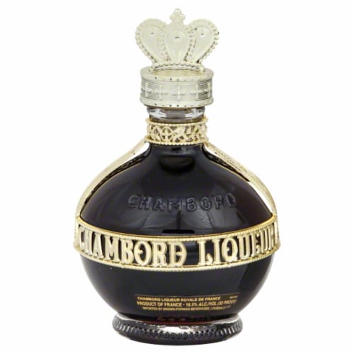 Chambord Black Raspberry Cordial Fruit Flavored Liqueur Perspective: front