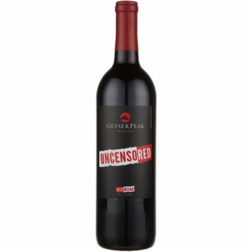 Geyser Peak Uncensored California Red Blend Wine Perspective: front